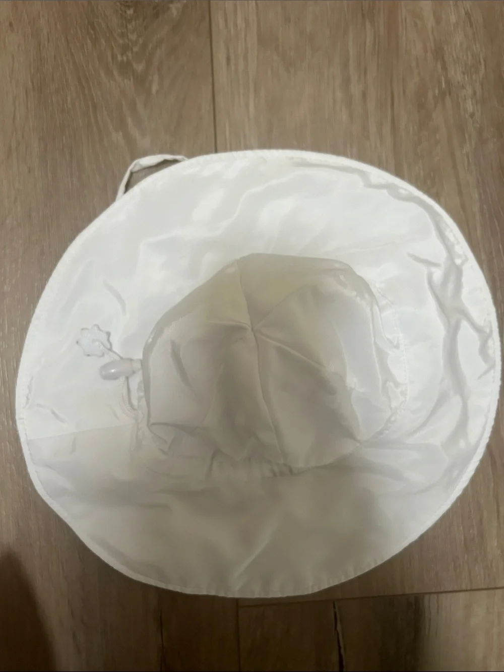 Ruffle Butts Rugged Butts - Baby White Satin Bucket Hat - 12-24 months